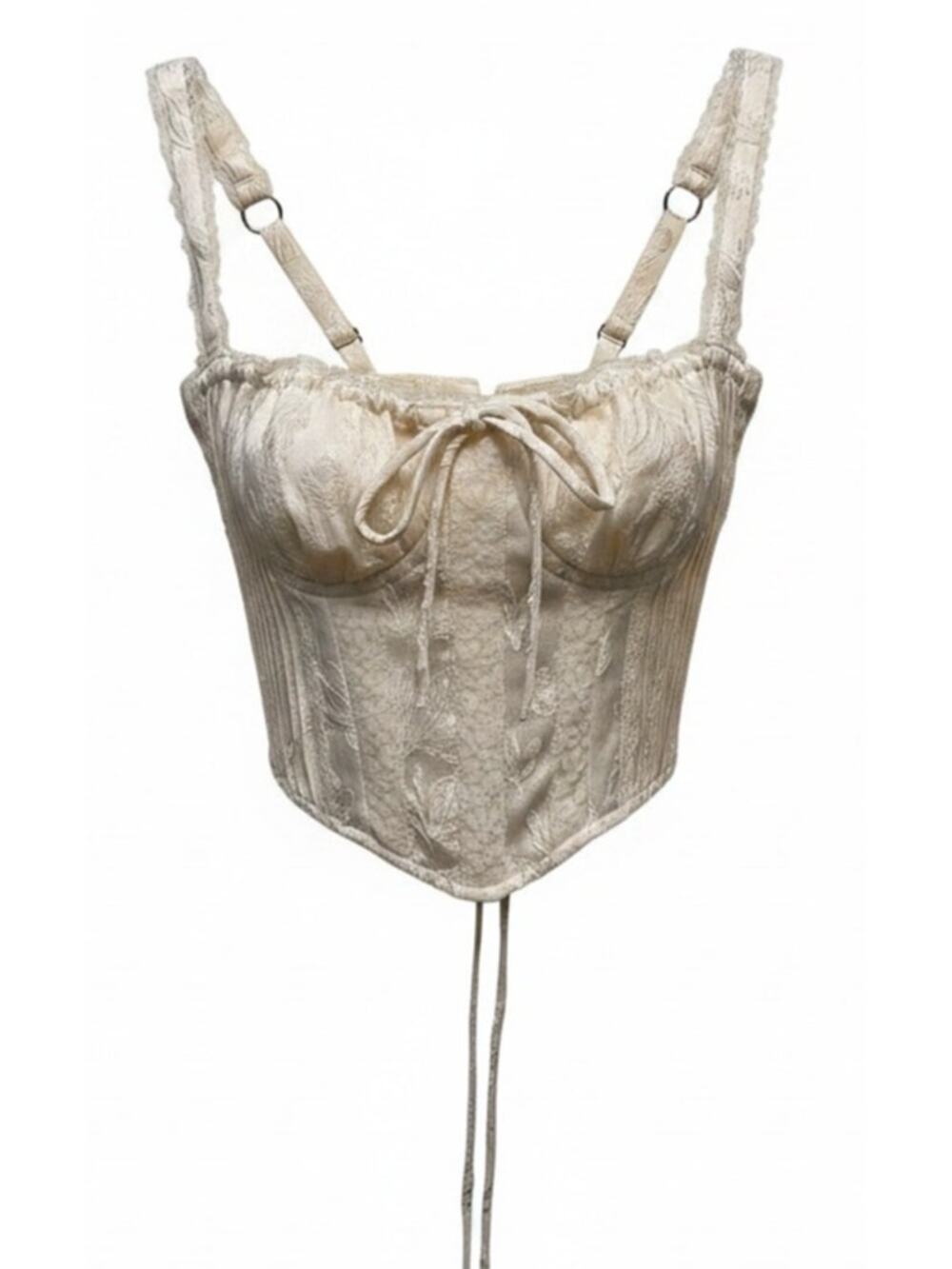 Lace Corset Bustier Windsor Cream Boho Small Embroidered Cottagecore Fairy Sexy